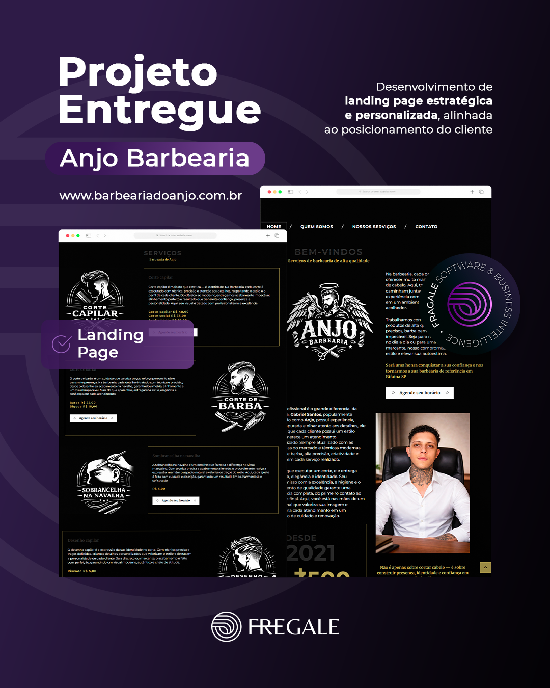 Projeto Barbearia do Anjo — Landing page